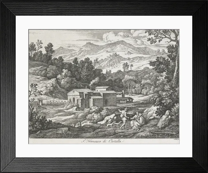 Framed Print : Die Römischen Ansichten (Views of Rome) / S. Francesco di Civitella, 1810. Creator: Joseph Anton Koch Framed Print : Die Römischen Ansichten (Views of Rome) / S. Francesco di Civitella, 1810. Creator: Joseph Anton Koch