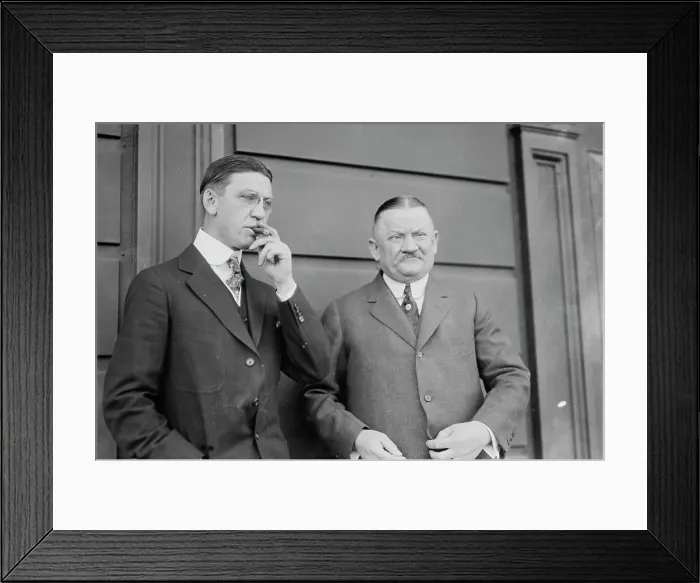 Framed Print : Frank Stevens, concessionnaire, at left and August Garry Herrmann, President of the Cincinnati Red Creator: Bain News Service Framed Print : Frank Stevens, concessionnaire, at left and August Garry Herrmann, President of the Cincinnati Red Creator: Bain News Service