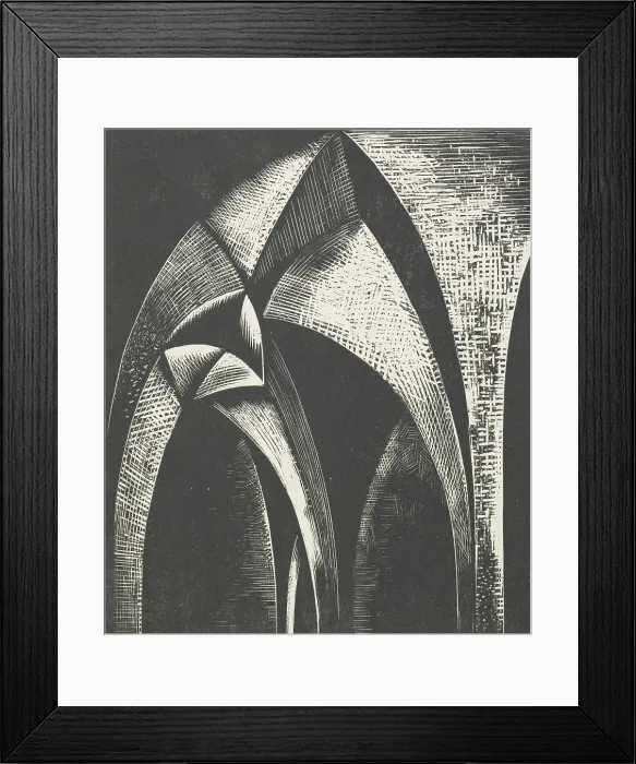 Framed Print : Design of arches, 1926. Creator: Paul Nash Framed Print : Design of arches, 1926. Creator: Paul Nash