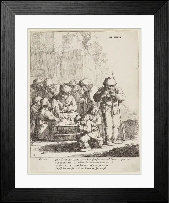 Framed Print : The five senses (taste), 1642-1650. Creator: Jan Dirksz Both Framed Print : The five senses (taste), 1642-1650. Creator: Jan Dirksz Both