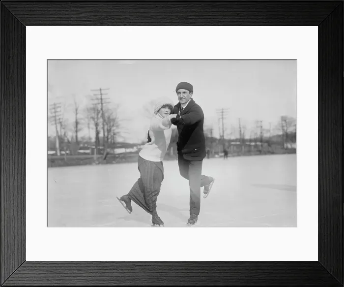 Framed Print : Ice Tango - Mae Hollander and Louis Borod, between c1910 and c1915. Creator: Bain News Service Framed Print : Ice Tango - Mae Hollander and Louis Borod, between c1910 and c1915. Creator: Bain News Service