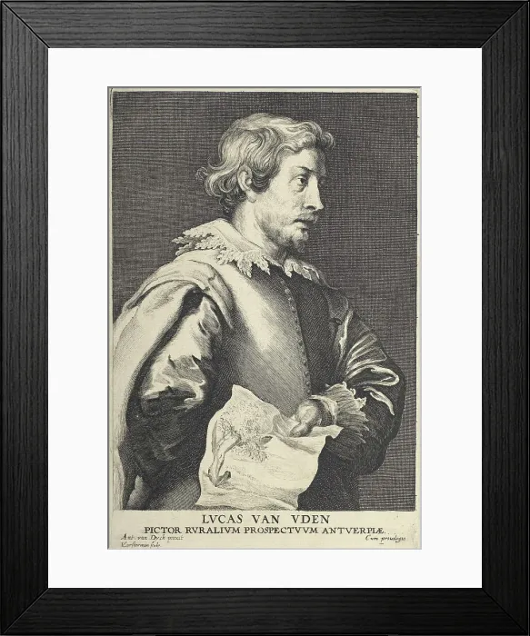 Framed Print : Lucas van Uden. From Icones principum virorum ('The Iconography'), after 1645. Creator: Lucas Vorsterman Framed Print : Lucas van Uden. From Icones principum virorum ('The Iconography'), after 1645. Creator: Lucas Vorsterman