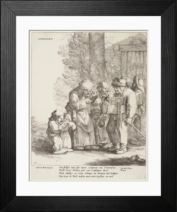 Framed Print : The five senses (sight), 1642-1650. Creator: Jan Dirksz Both Framed Print : The five senses (sight), 1642-1650. Creator: Jan Dirksz Both