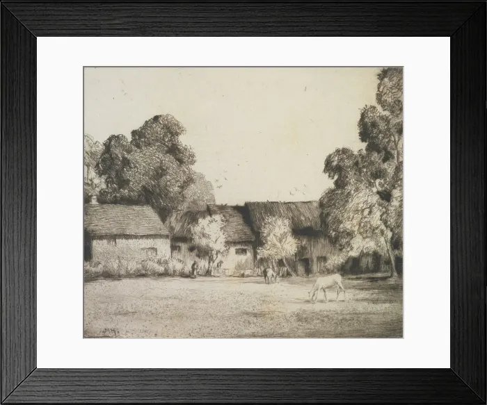Framed Print : A Suffolk farm, 1930s. Creator: Martin Hardie Framed Print : A Suffolk farm, 1930s. Creator: Martin Hardie