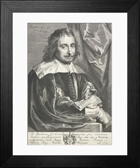 Framed Print : Balthasar Gerbier. From Icones principum virorum ('The Iconography'), after 1641. Creator: Paulus Pontius Framed Print : Balthasar Gerbier. From Icones principum virorum ('The Iconography'), after 1641. Creator: Paulus Pontius