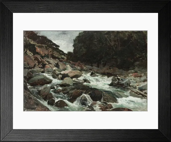 Framed Print : Mountain Stream, Otira Gorge, c.1893. Creator: Petrus van der Velden Framed Print : Mountain Stream, Otira Gorge, c.1893. Creator: Petrus van der Velden