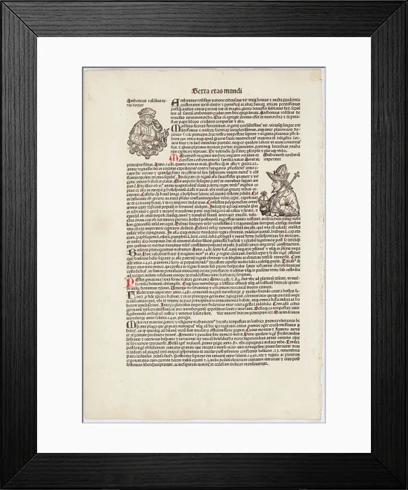Framed Print : Sexta etas mundi. Page from Liber Chronicarum [The Nuremberg Chronicle] fol. CCLVI. Creator: Unknown