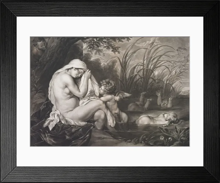 Framed Print : Callisto in her retirement, 1778. Creator: Richard Earlom Framed Print : Callisto in her retirement, 1778. Creator: Richard Earlom