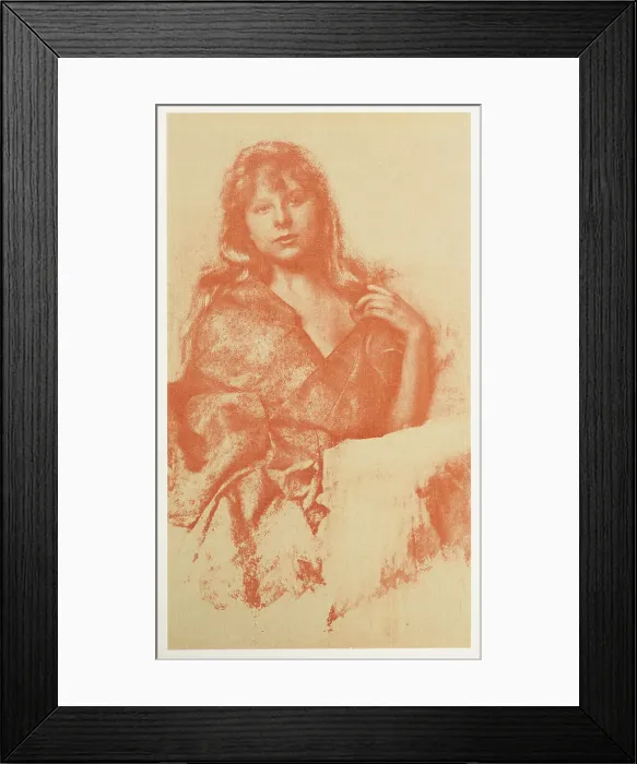 Framed Print : Young girl. From the portfolio: Robert Demachy, c.1890-1914. Creator: Robert Demachy