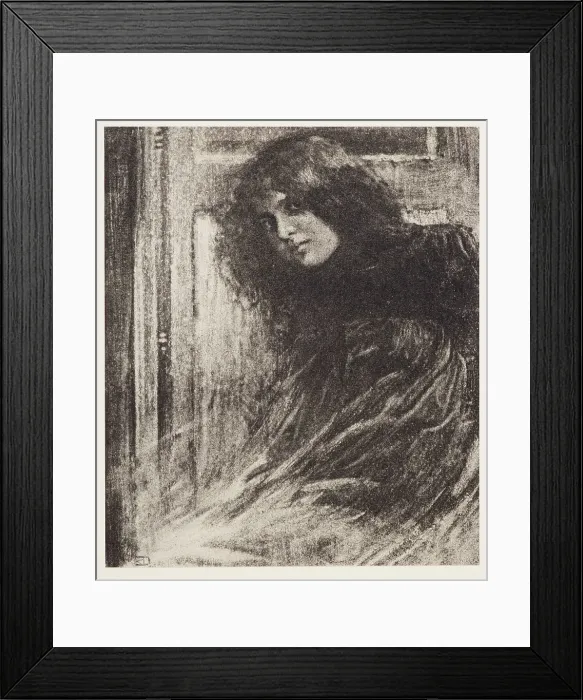 Framed Print : Young girl. From the portfolio: Robert Demachy, c.1890-1914. Creator: Robert Demachy Framed Print : Young girl. From the portfolio: Robert Demachy, c.1890-1914. Creator: Robert Demachy