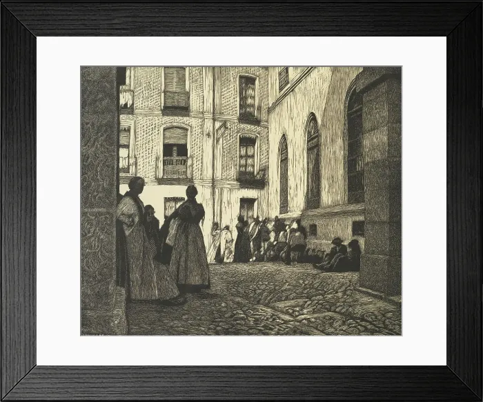 Framed Print : A Spanish courtyard, 1926. Creator: Sydney Lee Framed Print : A Spanish courtyard, 1926. Creator: Sydney Lee