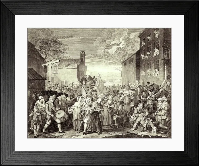 Framed Print : March to Finchley, 1806. Creators: Thomas Cook, William Hogarth Framed Print : March to Finchley, 1806. Creators: Thomas Cook, William Hogarth