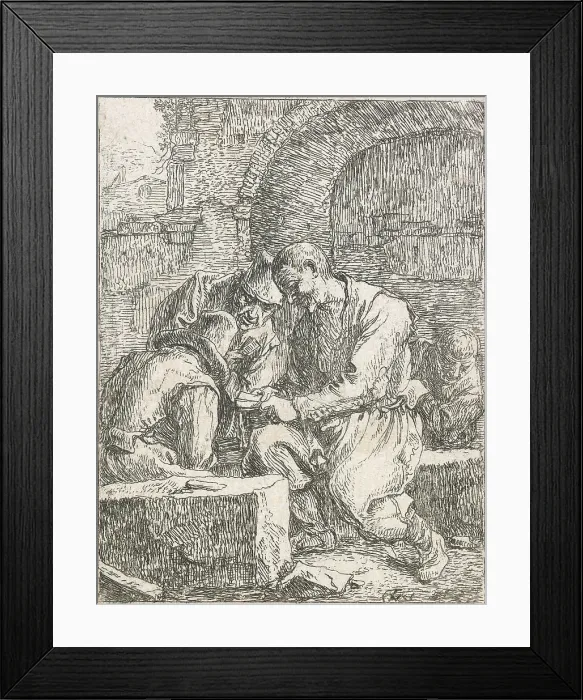 Framed Print : The Card players, 1631-1677. Creator: Thomas Wyck Framed Print : The Card players, 1631-1677. Creator: Thomas Wyck