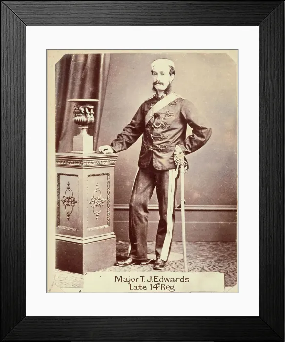 Framed Print : Major T.J. Edwards, late 14th Reg, c.1860. Creator: Unknown Framed Print : Major T.J. Edwards, late 14th Reg, c.1860. Creator: Unknown