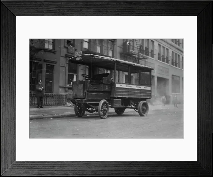 Framed Print : U.S. Mail truck, between c1910 and c1915. Creator: Bain News Service Framed Print : U.S. Mail truck, between c1910 and c1915. Creator: Bain News Service