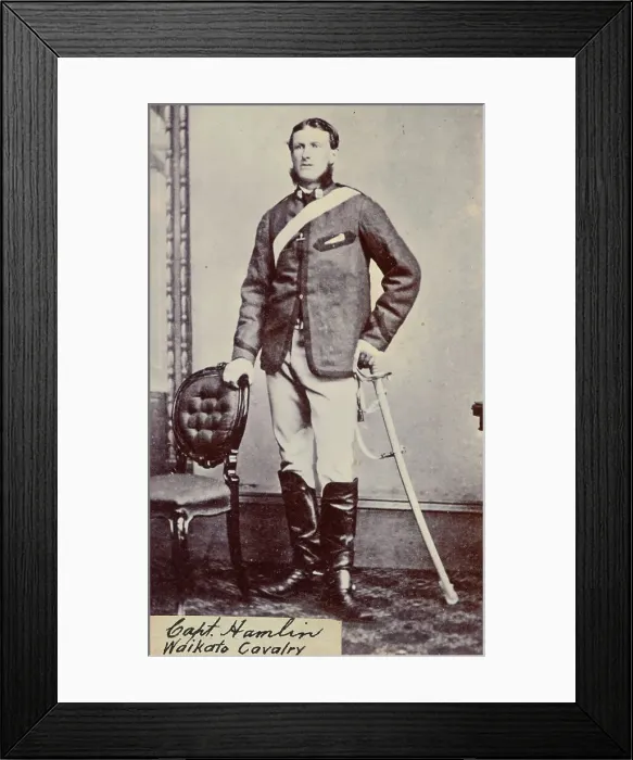 Framed Print : Capt. Hamlin, Waikato Cavalry, c.1860. Creator: Unknown Framed Print : Capt. Hamlin, Waikato Cavalry, c.1860. Creator: Unknown