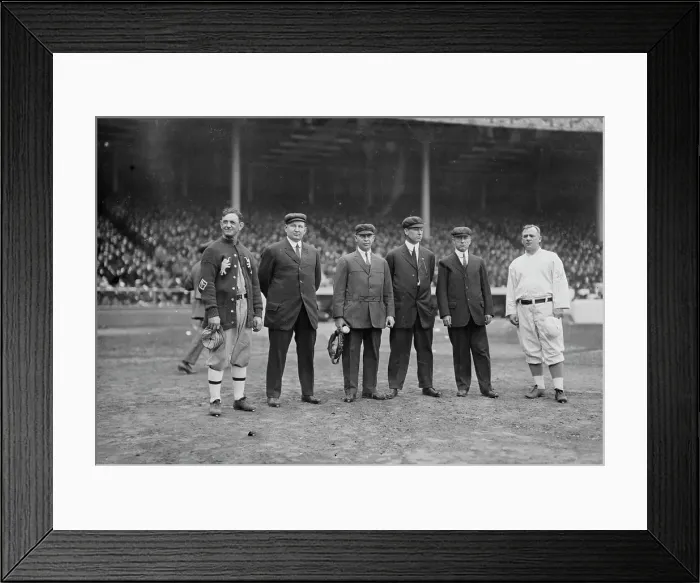 Framed Print : Umpires, World Series, 13, 1913. Creator: Bain News Service Framed Print : Umpires, World Series, 13, 1913. Creator: Bain News Service