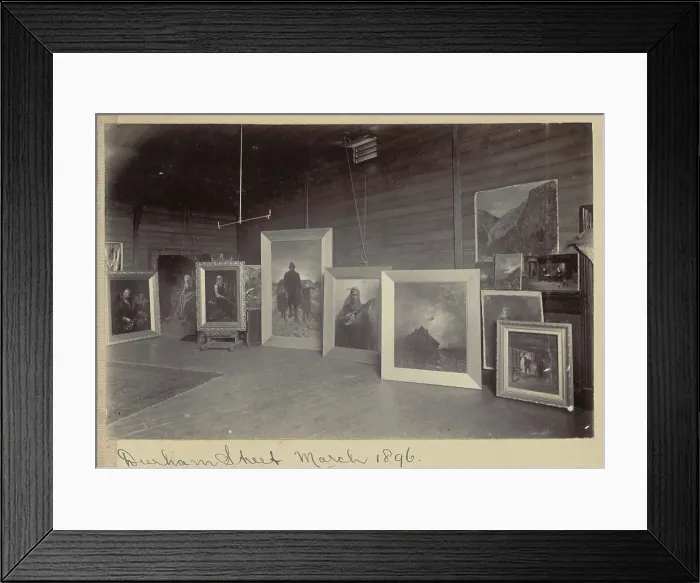Framed Print : Petrus van der Velden studio, Auckland, c.1896. Creator: Unknown