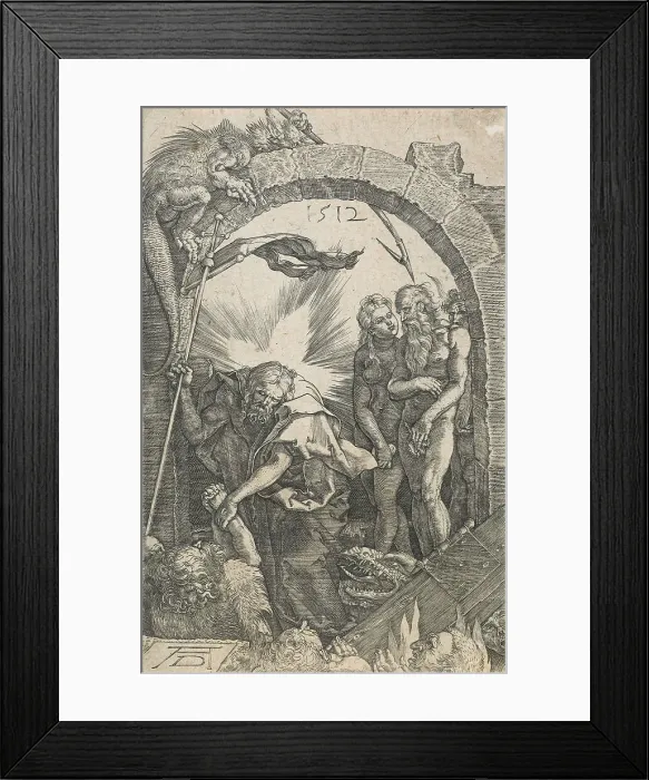 Framed Print : Harrowing of Hell (Reverse copy after Albrecht Dürer's Harrowing of Hell'... after 1512. Creator: Unknown) Framed Print : Harrowing of Hell (Reverse copy after Albrecht Dürer's Harrowing of Hell'... after 1512. Creator: Unknown)