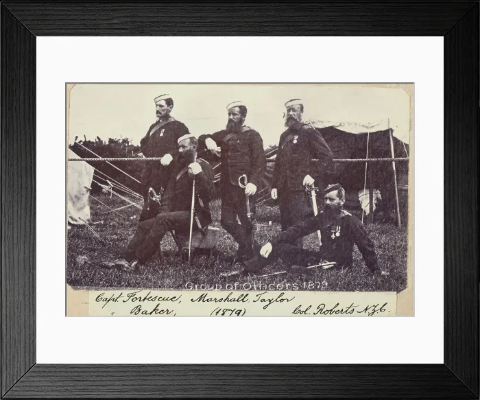 Framed Print : Group of Officers - Fortescue, Marshall, Taylor, Baker, Roberts, c.1900. Creator: William Francis Gordon Framed Print : Group of Officers - Fortescue, Marshall, Taylor, Baker, Roberts, c.1900. Creator: William Francis Gordon
