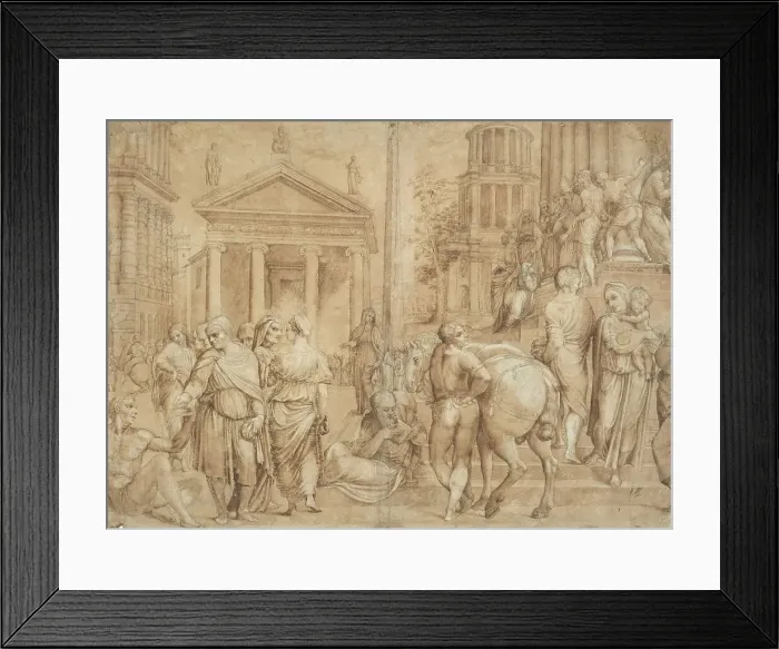 Framed Print : The presentation of the Virgin, late 16th century. Creator: Unknown Framed Print : The presentation of the Virgin, late 16th century. Creator: Unknown