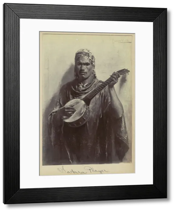 Framed Print : Copy of a Petrus van der Velden painting - Satara Player, 1890s. Creator: Unknown Framed Print : Copy of a Petrus van der Velden painting - Satara Player, 1890s. Creator: Unknown