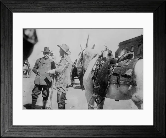 Framed Print : Prince of Monaco & Col. Cody, 1913. Creator: Bain News Service Framed Print : Prince of Monaco & Col. Cody, 1913. Creator: Bain News Service