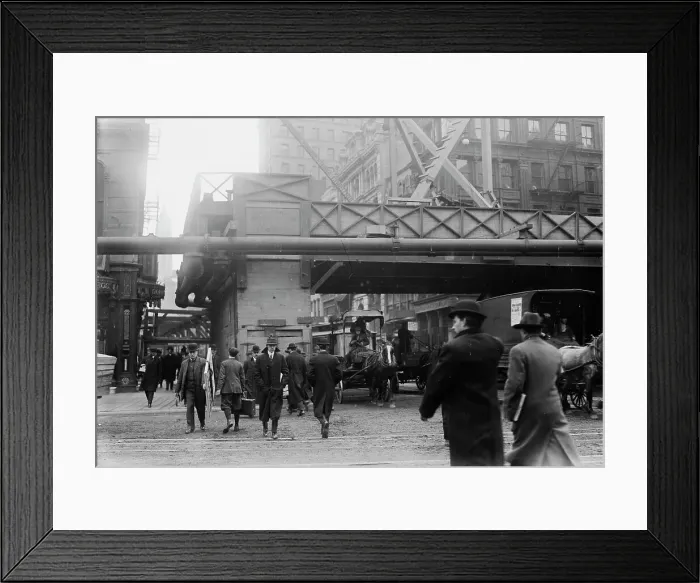 Framed Print : Subway building - N.Y. between c1910 and c1915. Creator: Bain News Service Framed Print : Subway building - N.Y. between c1910 and c1915. Creator: Bain News Service
