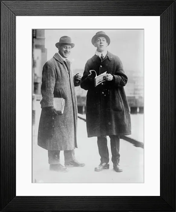 Framed Print : A.G. Lockwood and F. Ouimet sail for Europe, 1914. Creator: Bain News Service Framed Print : A.G. Lockwood and F. Ouimet sail for Europe, 1914. Creator: Bain News Service