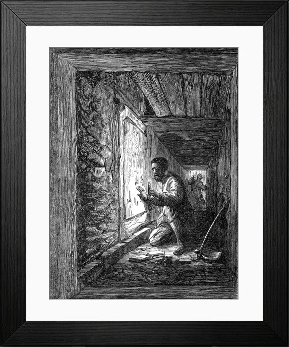Framed Print : The Explorations at Jerusalem: gallery at the south-east corner of Haram Wall, 1869. Creator: Unknown Framed Print : The Explorations at Jerusalem: gallery at the south-east corner of Haram Wall, 1869. Creator: Unknown