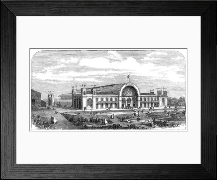 Framed Print : The Crystal Palace of the Portuguese International Exhibition at Oporto, 1865. Creator: Unknown Framed Print : The Crystal Palace of the Portuguese International Exhibition at Oporto, 1865. Creator: Unknown