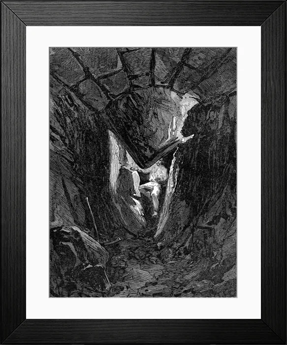 Framed Print : The Explorations at Jerusalem: voussoir of Robinson's Arch fallen through...tunnel below, 1869. Creator: Unknown Framed Print : The Explorations at Jerusalem: voussoir of Robinson's Arch fallen through...tunnel below, 1869. Creator: Unknown
