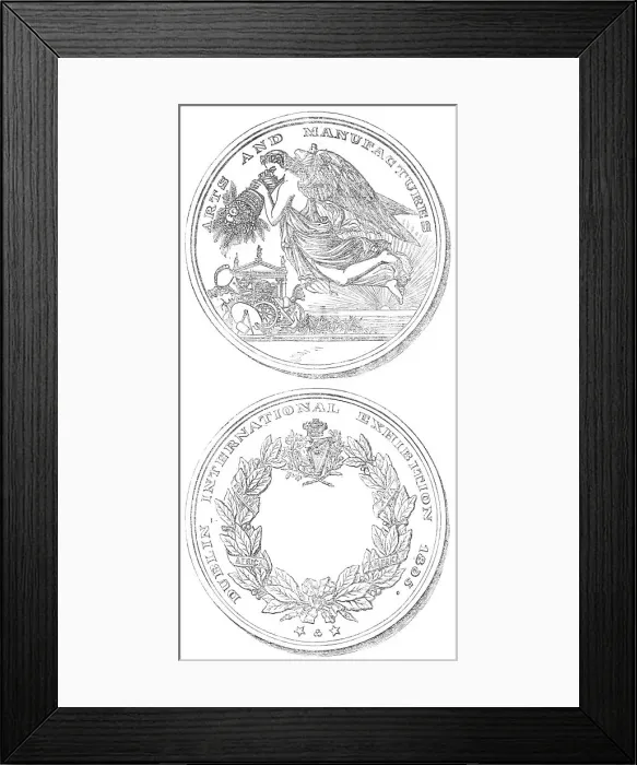 Framed Print : The Dublin Exhibition Medal, 1865. Creator: Unknown Framed Print : The Dublin Exhibition Medal, 1865. Creator: Unknown