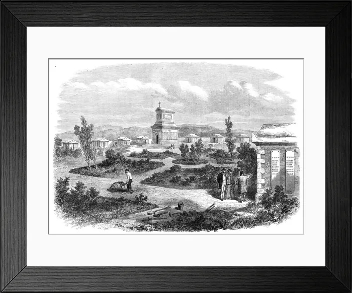 Framed Print : The Crimea Revisited: the French Cemetery, 1869. Creator: Unknown Framed Print : The Crimea Revisited: the French Cemetery, 1869. Creator: Unknown