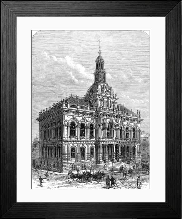 Framed Print : The new townhall at Ipswich, 1868. Creator: Unknown Framed Print : The new townhall at Ipswich, 1868. Creator: Unknown