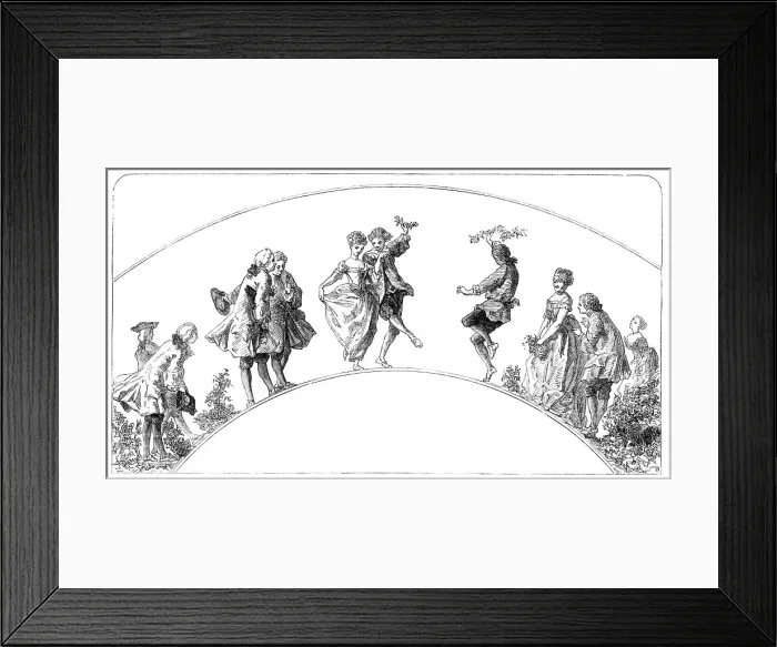 Framed Print : The Loan Collection, South Kensington Museum: design for a fan, by Alexandre, 1868. Creator: Unknown Framed Print : The Loan Collection, South Kensington Museum: design for a fan, by Alexandre, 1868. Creator: Unknown