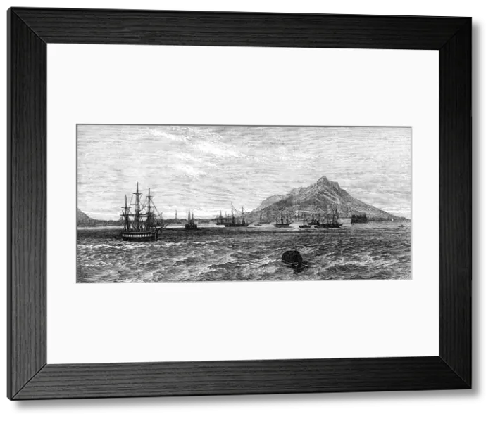 Framed Print : The new treaty port of Hakodadi, Japan, 1869. Creator: Unknown Framed Print : The new treaty port of Hakodadi, Japan, 1869. Creator: Unknown