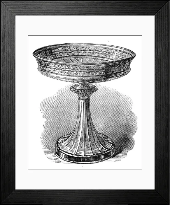 Framed Print : The Loan Collection, South Kensington Museum: glass centre-dish (Austrian), 1868. Creator: Unknown Framed Print : The Loan Collection, South Kensington Museum: glass centre-dish (Austrian), 1868. Creator: Unknown