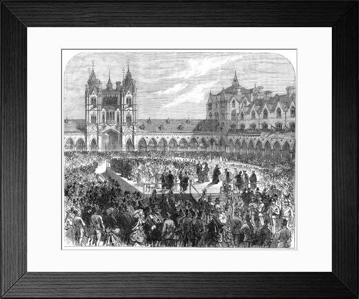 Framed Print : The Opening of Columbia Market...: the Archbishop of Canterbury speaking, 1869. Creator: Unknown Framed Print : The Opening of Columbia Market...: the Archbishop of Canterbury speaking, 1869. Creator: Unknown