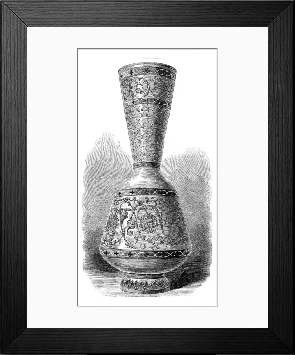Framed Print : The Loan Collection, South Kensington Museum: opaque enamelled glass vase (Russian), 1868. Creator: Unknown Framed Print : The Loan Collection, South Kensington Museum: opaque enamelled glass vase (Russian), 1868. Creator: Unknown