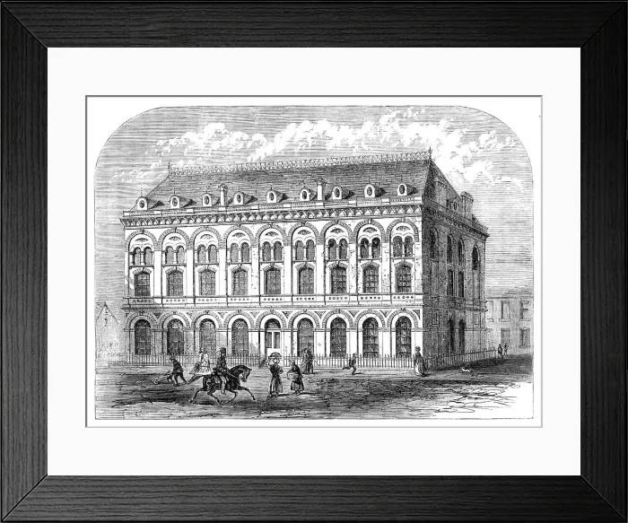 Framed Print : The Guards Institute, Carlisle-Place, Pimlico, 1868. Creator: Unknown Framed Print : The Guards Institute, Carlisle-Place, Pimlico, 1868. Creator: Unknown