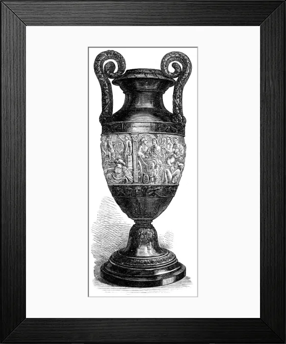 Framed Print : The Loan Collection, South Kensington Museum: vase designed by Baron Triqueti, 1868. Creator: Unknown Framed Print : The Loan Collection, South Kensington Museum: vase designed by Baron Triqueti, 1868. Creator: Unknown