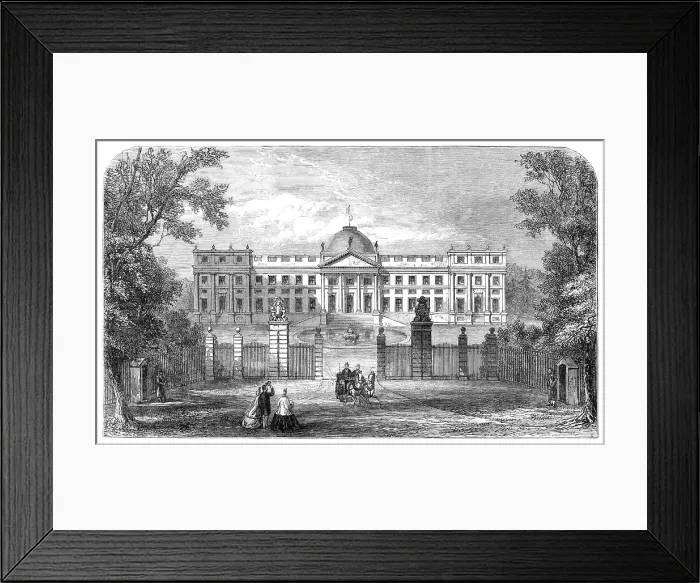 Framed Print : The Palace of Laeken, Brussels, the residence of the late King Leopold, 1865. Creator: Unknown Framed Print : The Palace of Laeken, Brussels, the residence of the late King Leopold, 1865. Creator: Unknown