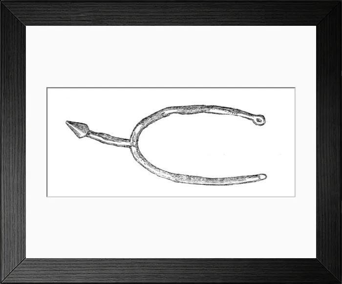 Framed Print : The Meyrick Collection at South Kensington: Anglo-Norman spur, 1869. Creator: Unknown Framed Print : The Meyrick Collection at South Kensington: Anglo-Norman spur, 1869. Creator: Unknown