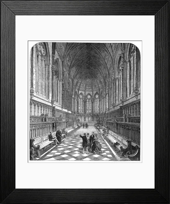 Framed Print : The New Chapel of St. John's College, Cambridge, 1869. Creator: Unknown Framed Print : The New Chapel of St. John's College, Cambridge, 1869. Creator: Unknown