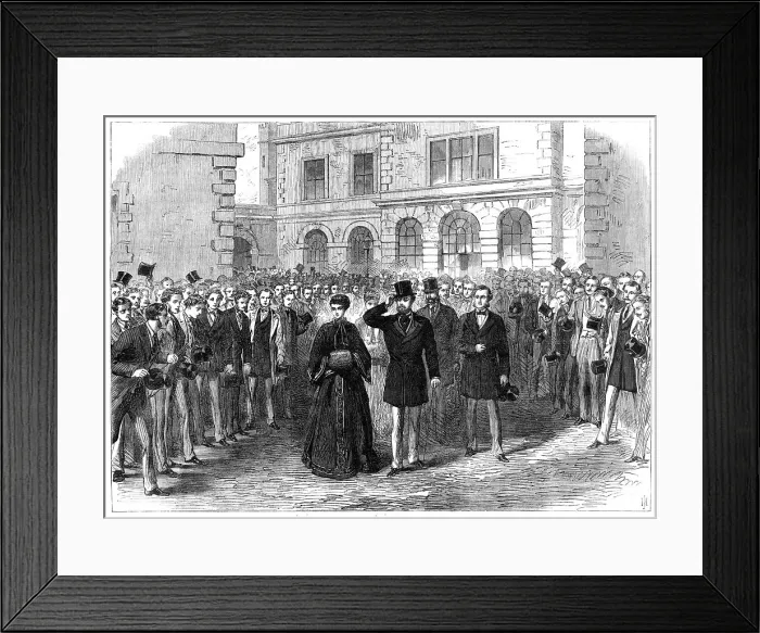 Framed Print : The Prince and Princess of Wales at St. Bartholomew's Hospital, 1868. Creator: Unknown Framed Print : The Prince and Princess of Wales at St. Bartholomew's Hospital, 1868. Creator: Unknown