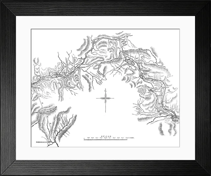 Framed Print : The Mont Cenis road and intended railway from St. Michel to Susa...Modane to Bardonneche, 1869. Creator: Unknown Framed Print : The Mont Cenis road and intended railway from St. Michel to Susa...Modane to Bardonneche, 1869. Creator: Unknown