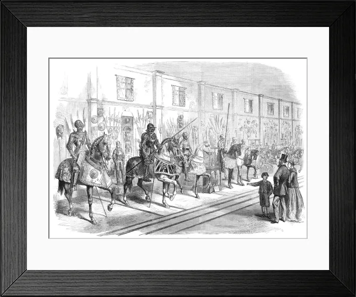 Framed Print : The Meyrick Collection of armour in the South Kensington Gallery, 1869. Creator: Unknown Framed Print : The Meyrick Collection of armour in the South Kensington Gallery, 1869. Creator: Unknown
