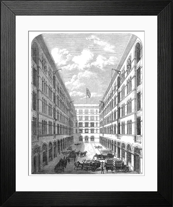 Framed Print : The Indian Store Department, Belvedere-Road, Lambeth, 1868. Creator: Unknown Framed Print : The Indian Store Department, Belvedere-Road, Lambeth, 1868. Creator: Unknown