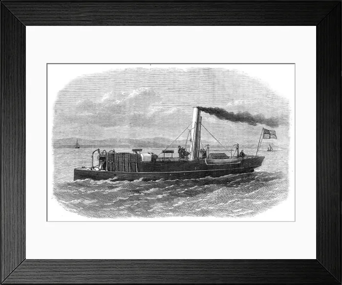 Framed Print : The new gun-boat Staunch, built at Elswick, Newcastle-on-Tyne, 1868. Creator: Unknown Framed Print : The new gun-boat Staunch, built at Elswick, Newcastle-on-Tyne, 1868. Creator: Unknown
